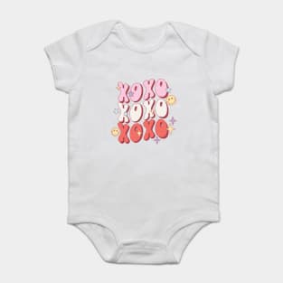 retro xoxo valentines day gifts Baby Bodysuit